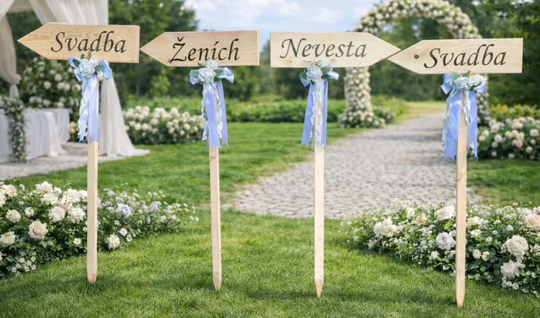 Wooden decorative arrows "Wedding"
